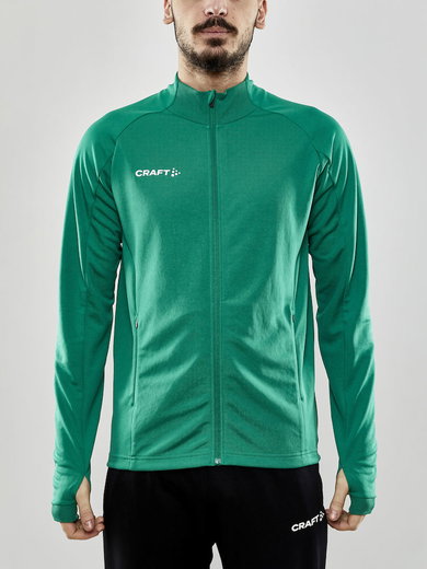 Craft Trainingsjacke Evolve Full Zip - strapazierfähige Mid-Layer-Jacke aus Stretchmaterial - grün Herren